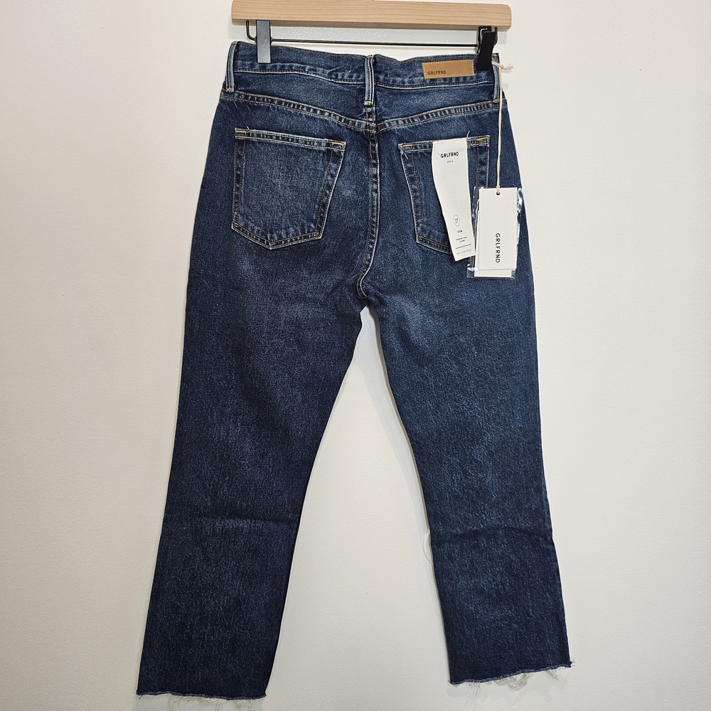 GRLFRND  TATUM Dark Blue Cropped Jeans Size 27. - Picture 5 of 15